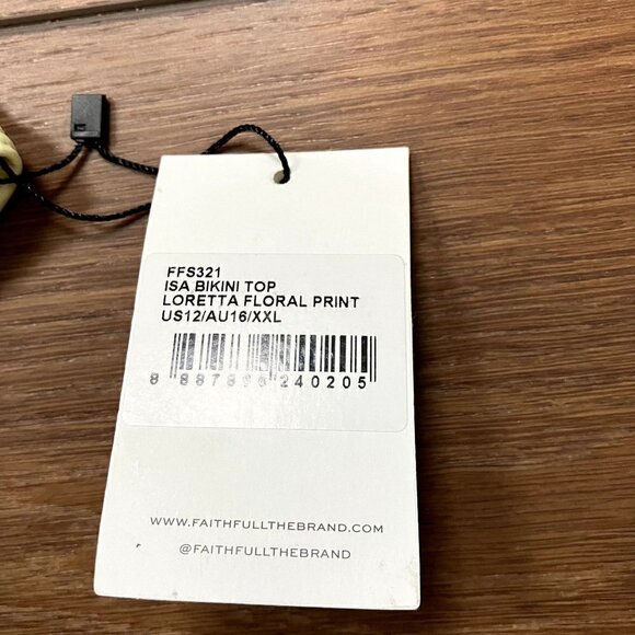 Faithfull the Brand NWT Isa Bikini Top Loretta Floral Print  (Sz XXL) - Picture 4 of 7